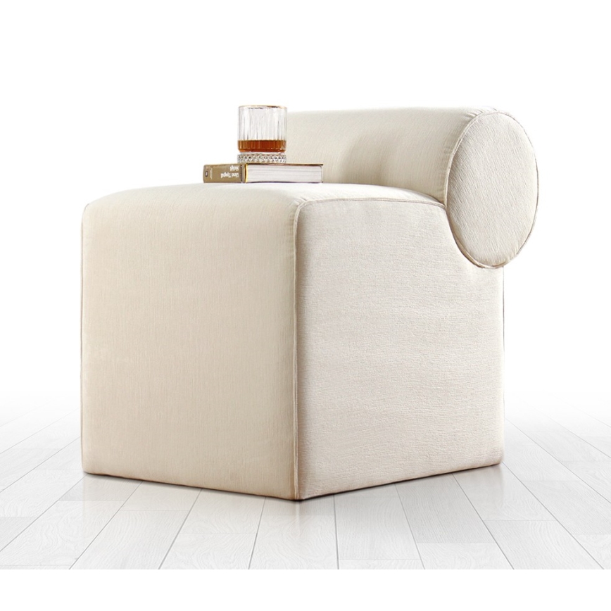 Pouf TIKI 47x45 cm crema