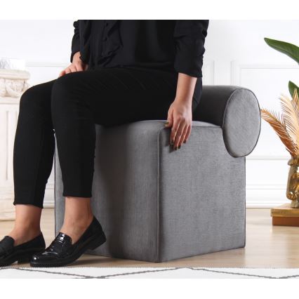 Pouf TIKI 47x45 cm grigio