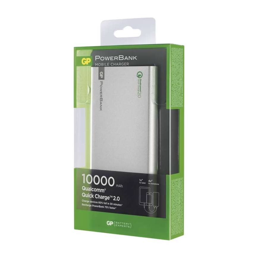 Power Bank 10 000 mAh/3,7 V tempo di ricarica 4,5 ore