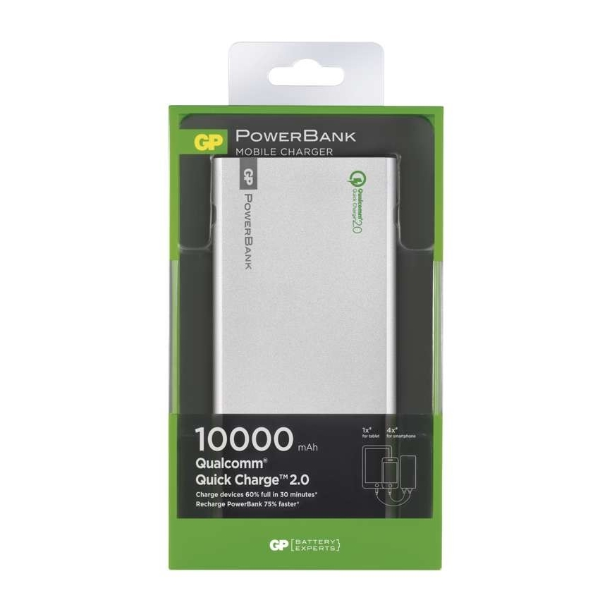 Power Bank 10 000 mAh/3,7 V tempo di ricarica 4,5 ore