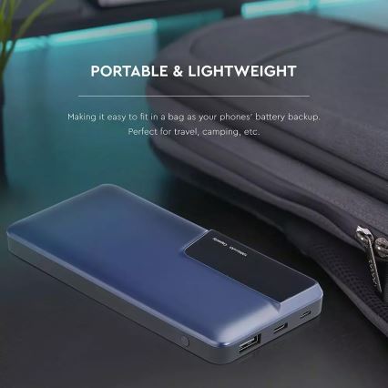 Power Bank con display 10000mAh/3,7V blu