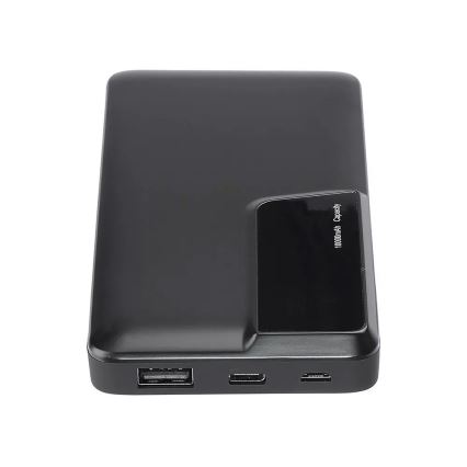 Power Bank con display 10000mAh/3,7V nero