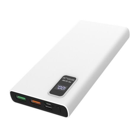 Power Bank con display LED Power Delivery 10000 mAh 3,7V bianco