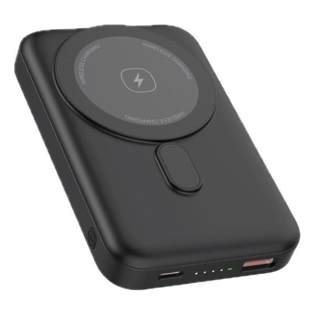 Power Bank magnetica con ricarica wireless MagSafe 10000 mAh 20W Power Delivery nero