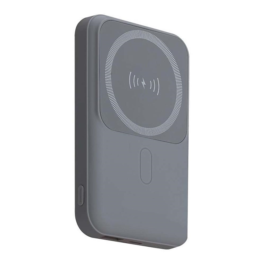 Power Bank magnetico con ricarica wireless Power Delivery 10 000mAh/20W/3,7V grigio