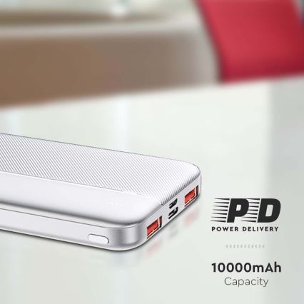 Power Bank Power Delivery 10000mAh/22,5W/5V argento