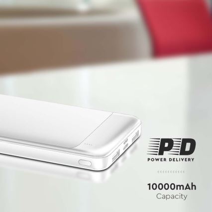 Power Bank Power Delivery 10000mAh/22,5W/5V white