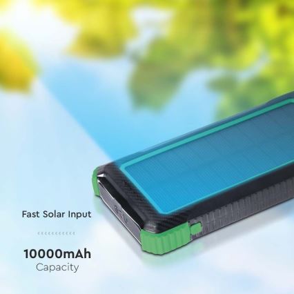 Power Bank solare Power Delivery 10000mAh/10W/5V nero