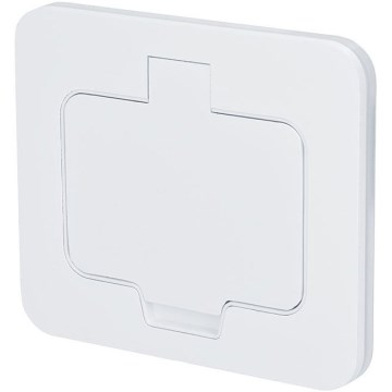 Presa a pavimento incassata per esterni IP55, bianca, rettangolare