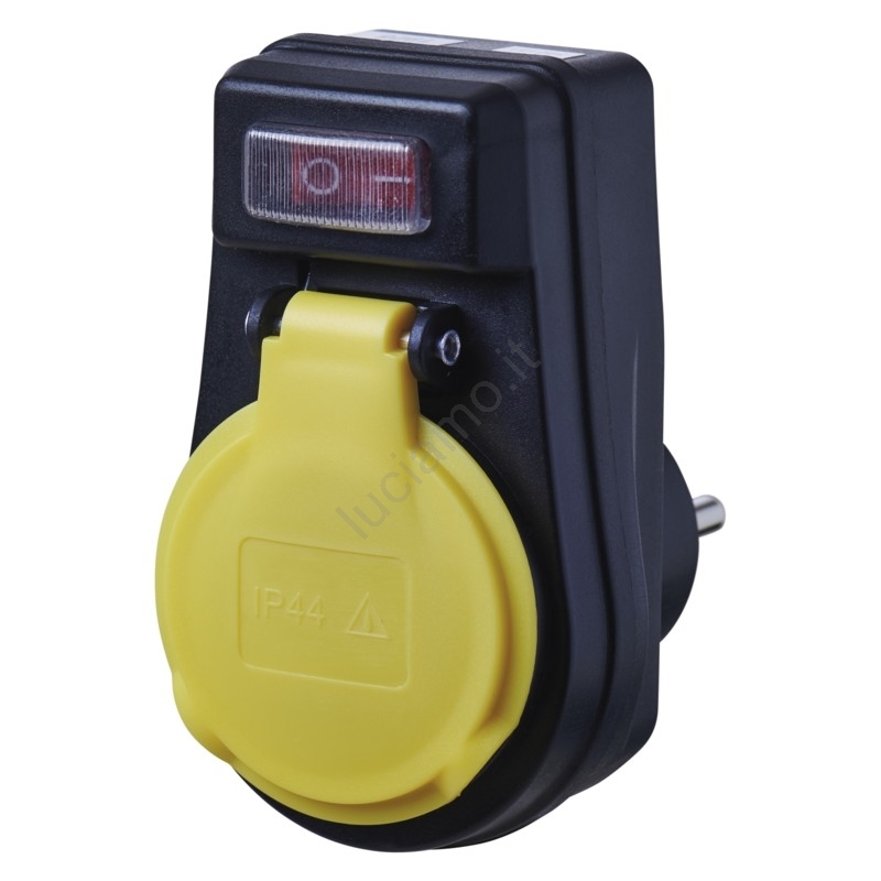 Presa Da Giardino Con Picchetto 2 Prese IP44 250V/16A | Prolunga Elettrica Per Esterno Con Cavo 2m