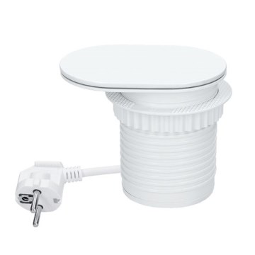 Presa da incasso con ricarica wireless 20W, 1 presa + USB A+C, bianca