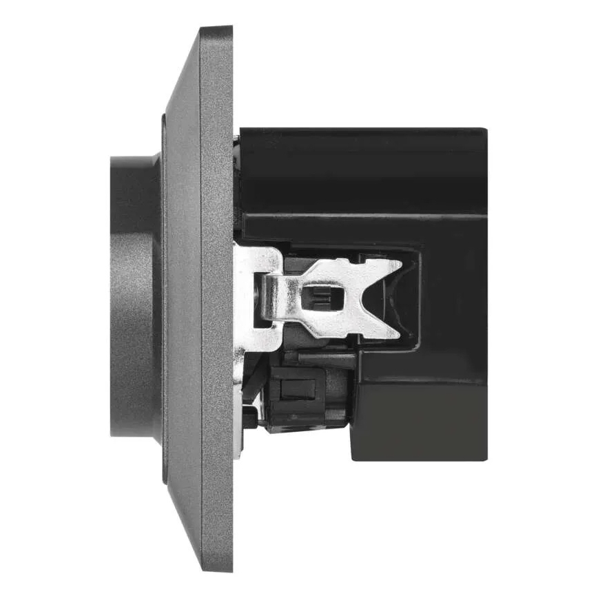 Presa da parete domestica tipo francese con USB-A+USB-C, 250V/16A, antracite