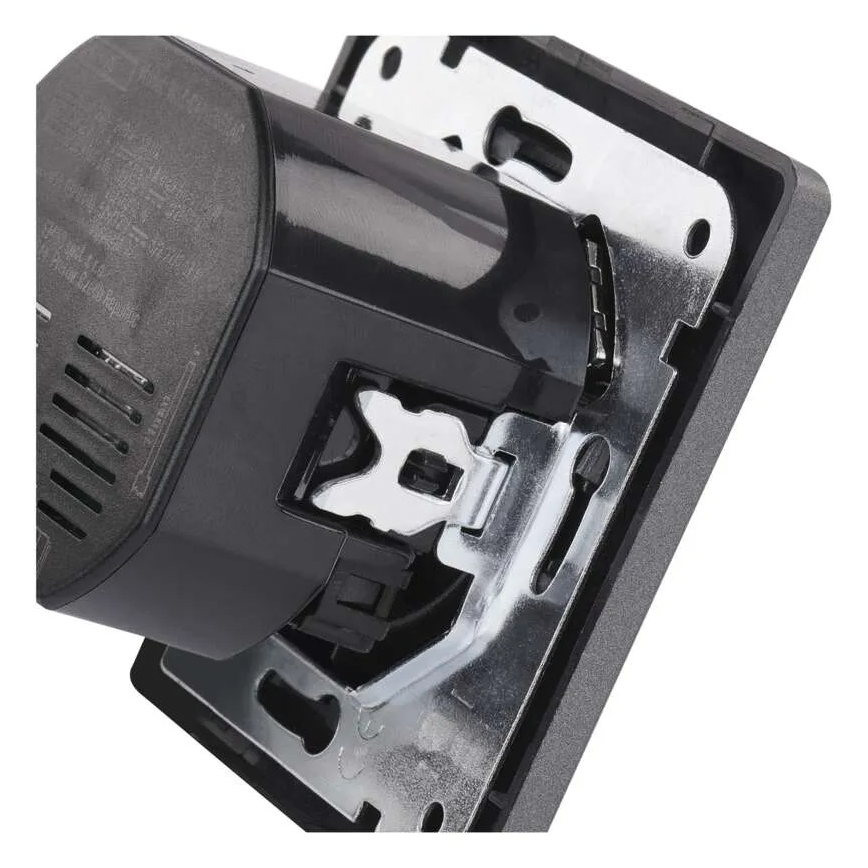 Presa da parete domestica tipo francese con USB-A+USB-C, 250V/16A, antracite