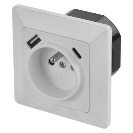 Presa domestica con USB A+USB C