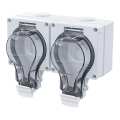 Presa doppia per ambienti umidi 230V/16A, grado di protezione IP66