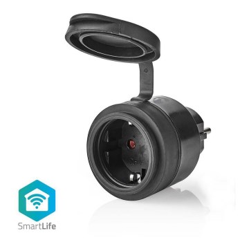 Presa intelligente 3680W/230V/Schuko Tipo F/16A Wi-Fi IP44 nera
