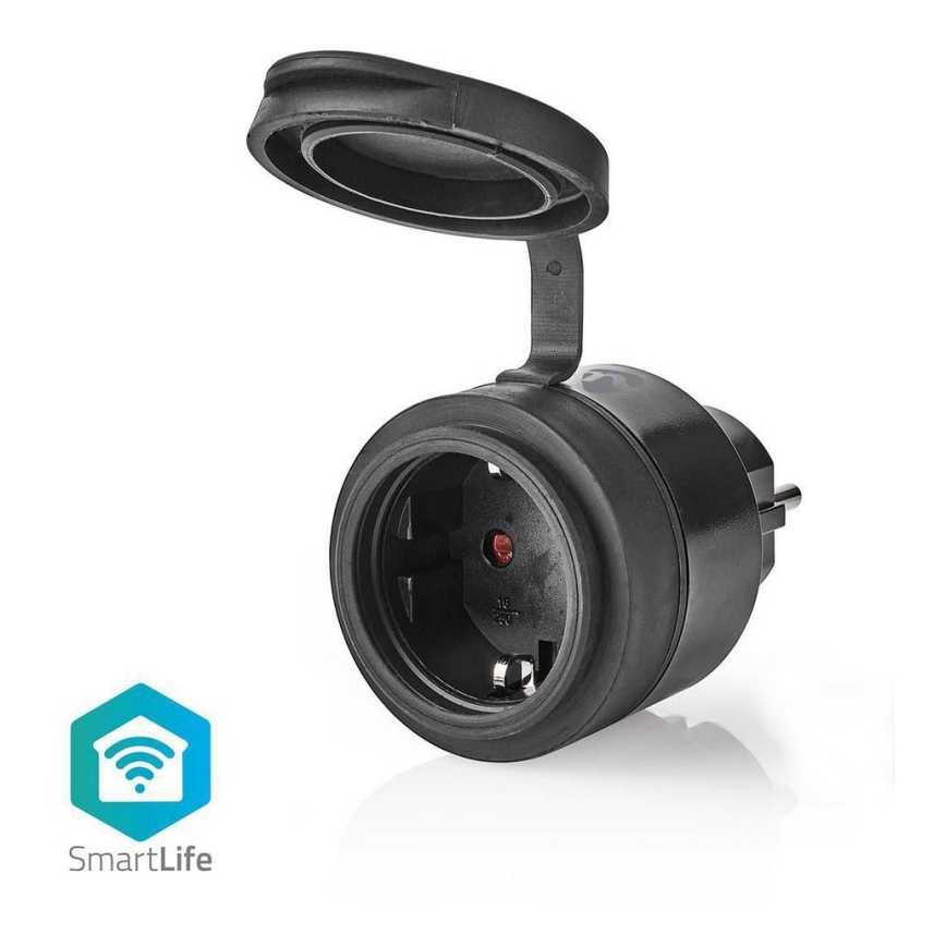 Presa intelligente 3680W/230V/Schuko Tipo F/16A Wi-Fi IP44 nera