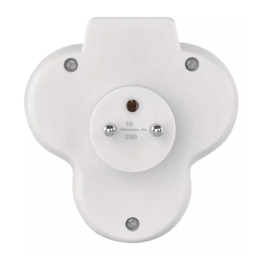 Presa sdoppiata con interruttore 3x10A/230V