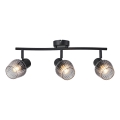 Prezent 14102 - Faretto OASIS 3xE27/60W/230V nero/fumé