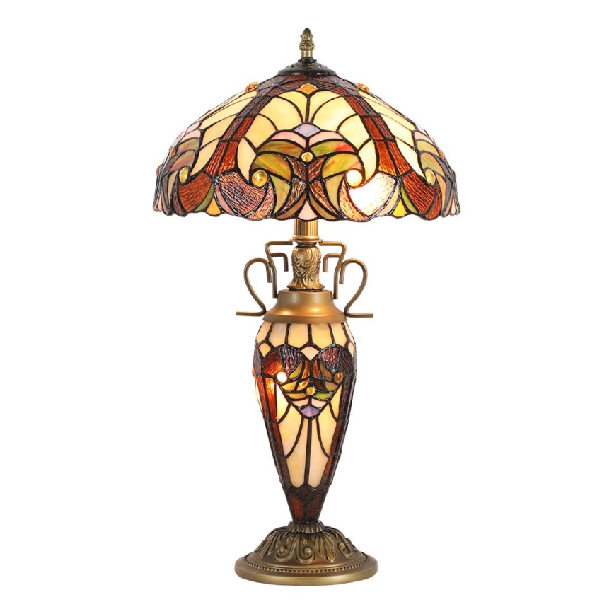 Prezent 1702 - Lampada da tavolo TIFFANY 2xE27/60W + 1xE14/7W/230V