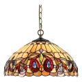 Prezent 1704 - Lampadario a sospensione con catena TIFFANY 2xE27/60W/230V
