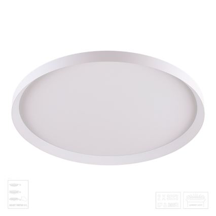 Prezent 17310 - Plafoniera LED ADRA LED/42W/230V + LED/13W 3000/4000/6000K Ø 48,5 cm bianca