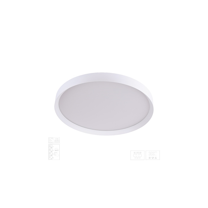 Prezent 17314 - Plafoniera LED dimmerabile MAYSA LED/42W/230V 3000/4000/6000K Ø 48,5 cm bianca