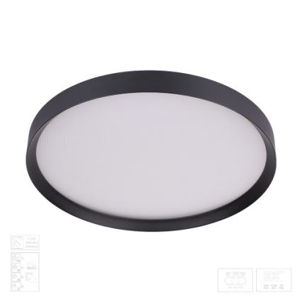 Prezent 17315 - Plafoniera LED dimmerabile MAYSA LED/42W/230V 3000/4000/6000K Ø 48,5 cm nera