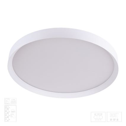 Prezent 17316 - Plafoniera LED dimmerabile da soffitto MAYSA LED/72W/230V 3000/4000/6000K Ø 77 cm bianca