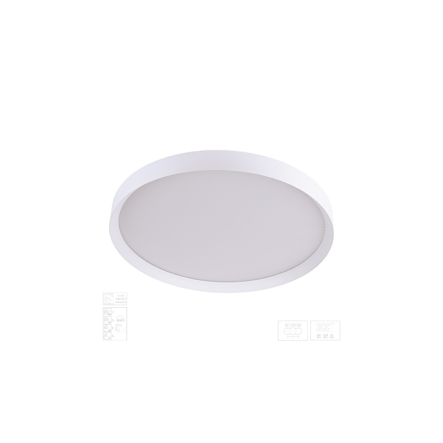 Prezent 17316 - Plafoniera LED dimmerabile da soffitto MAYSA LED/72W/230V 3000/4000/6000K Ø 77 cm bianca