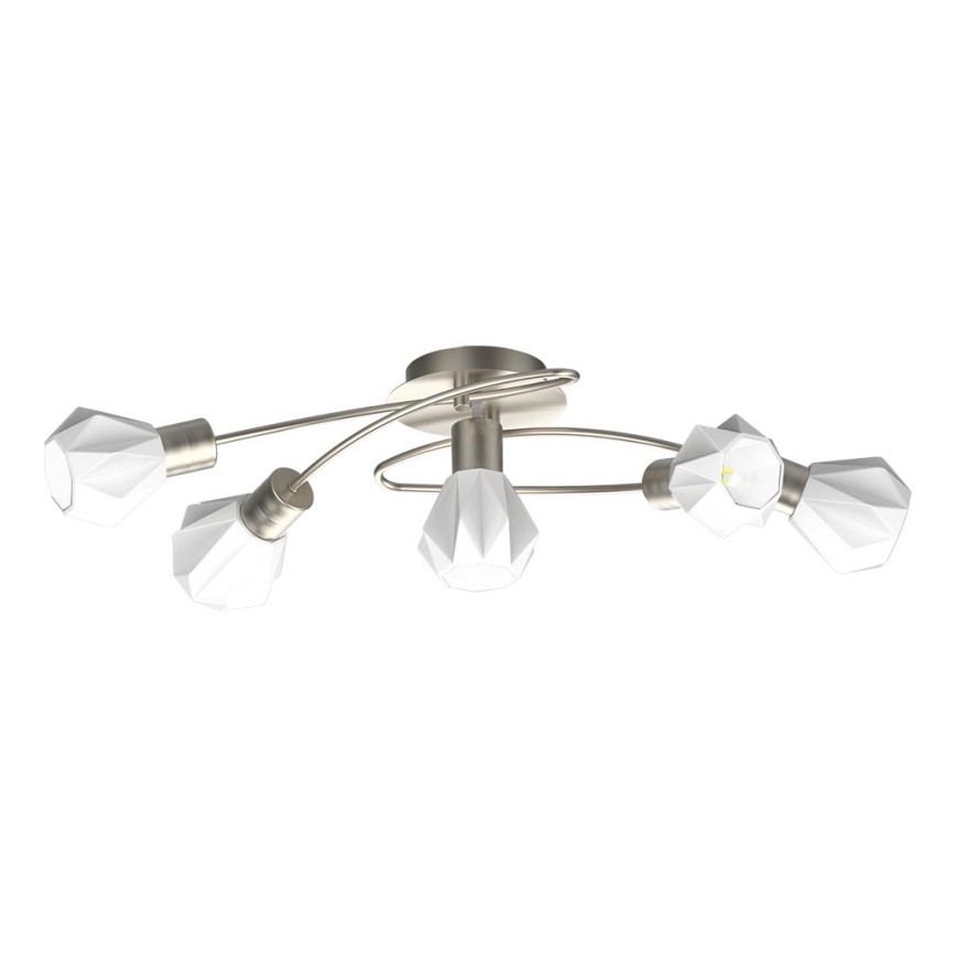 Prezent 27512 - Lampadario a plafone METIS 5xE14/40W/230V cromo opaco