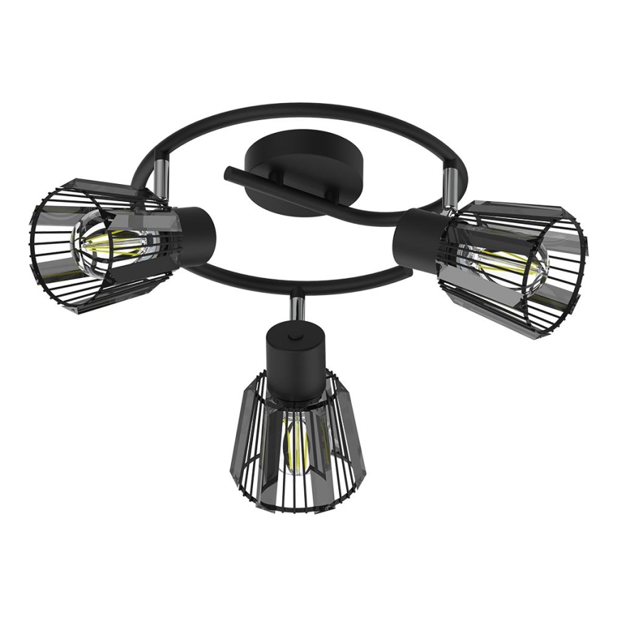 Prezent 27518 - Faretto PONTEO 3xE27/40W/230V nero