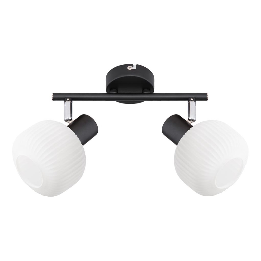 Prezent 27520 - Faretto ARYA 2xE14/40W/230V nero/bianco