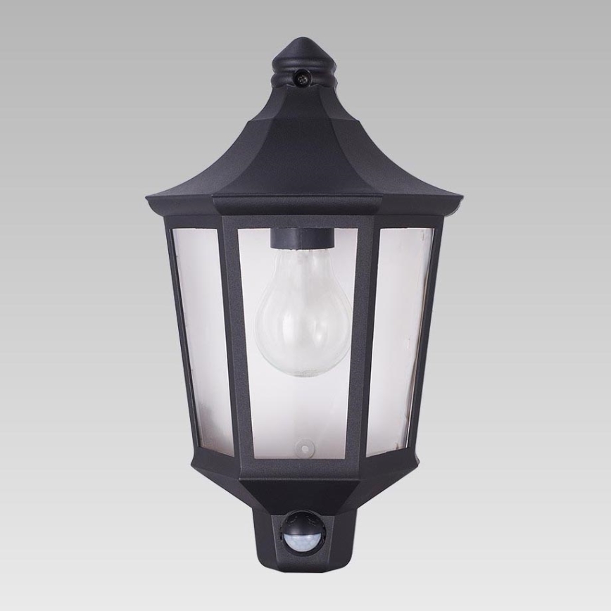 Prezent 31601 - Lampada da esterno con sensore TULSA 1xE27/60W/230V IP44