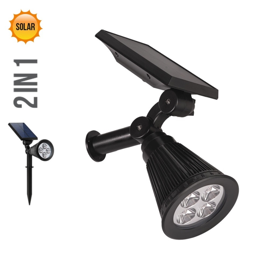 Prezent 65286 - Lampada LED solare 2in1 LION LED/2W/3,7V IP44 2220 mAh
