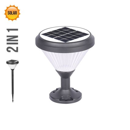 Prezent 65291 - Lampada LED solare 2in1 AKRA LED/10W/3,2V IP65 2000 mAh