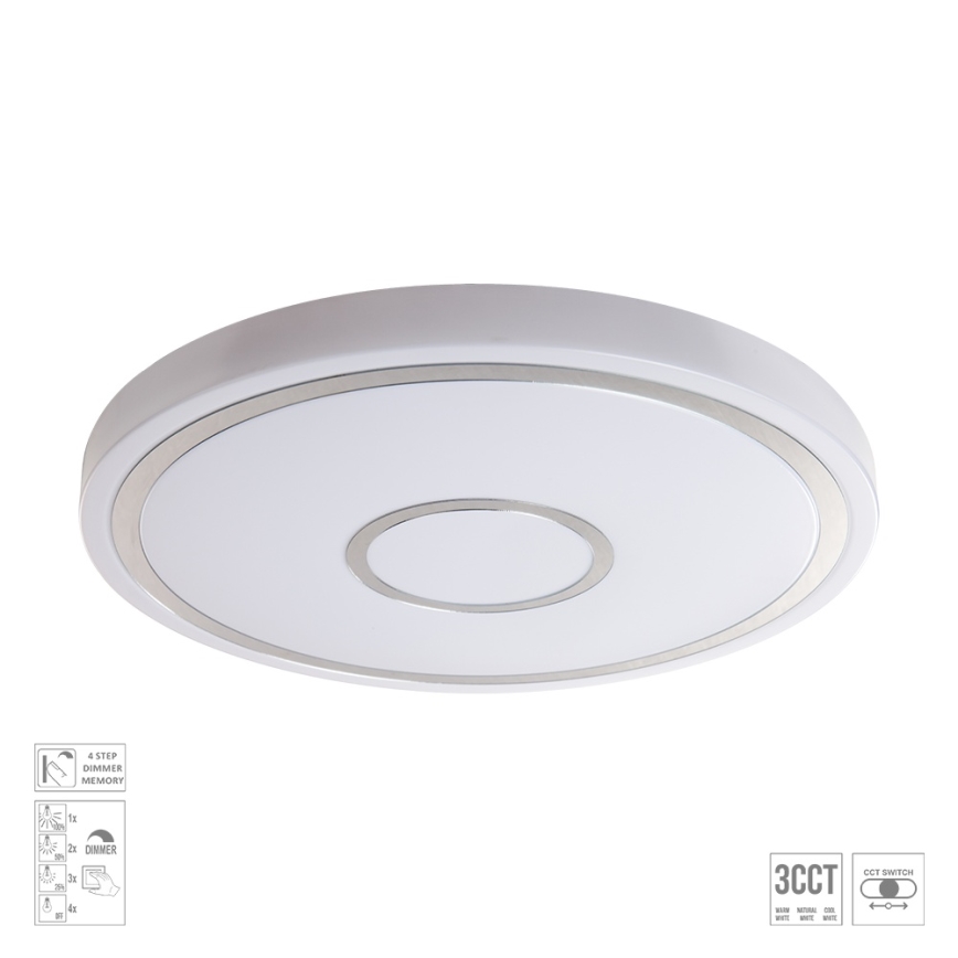 Prezent 71341 - Plafoniera LED dimmerabile MOZAN LED/30W/230V 3000/4000/6500K diametro 38 cm bianca