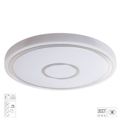 Prezent 71342 - Plafoniera LED dimmerabile MOZAN LED/40W/230V 3000/4000/6500K Ø 48 cm bianca