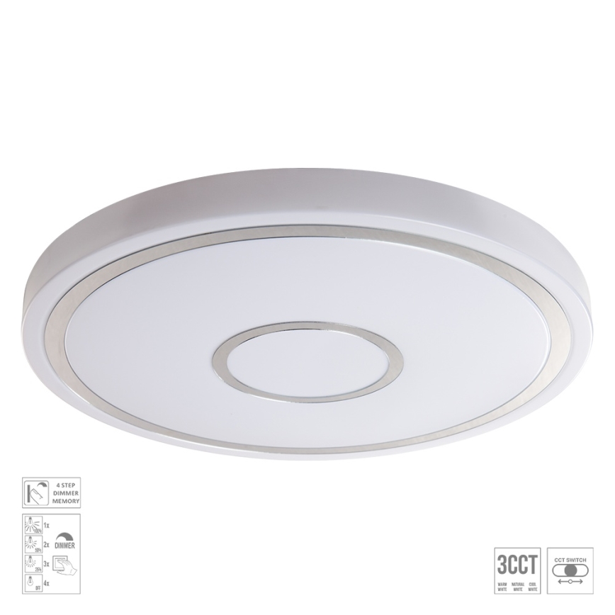 Prezent 71342 - Plafoniera LED dimmerabile MOZAN LED/40W/230V 3000/4000/6500K Ø 48 cm bianca