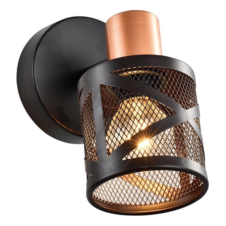 Prezent 75467 - Faretto da parete ANTARES 1xE14/40W/230V nero/rame