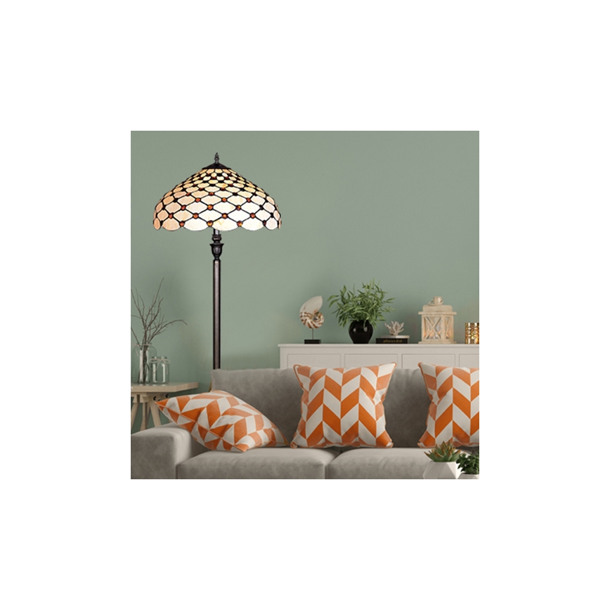 Prezent 76 - Lampada da terra TIFFANY 2xE27/60W