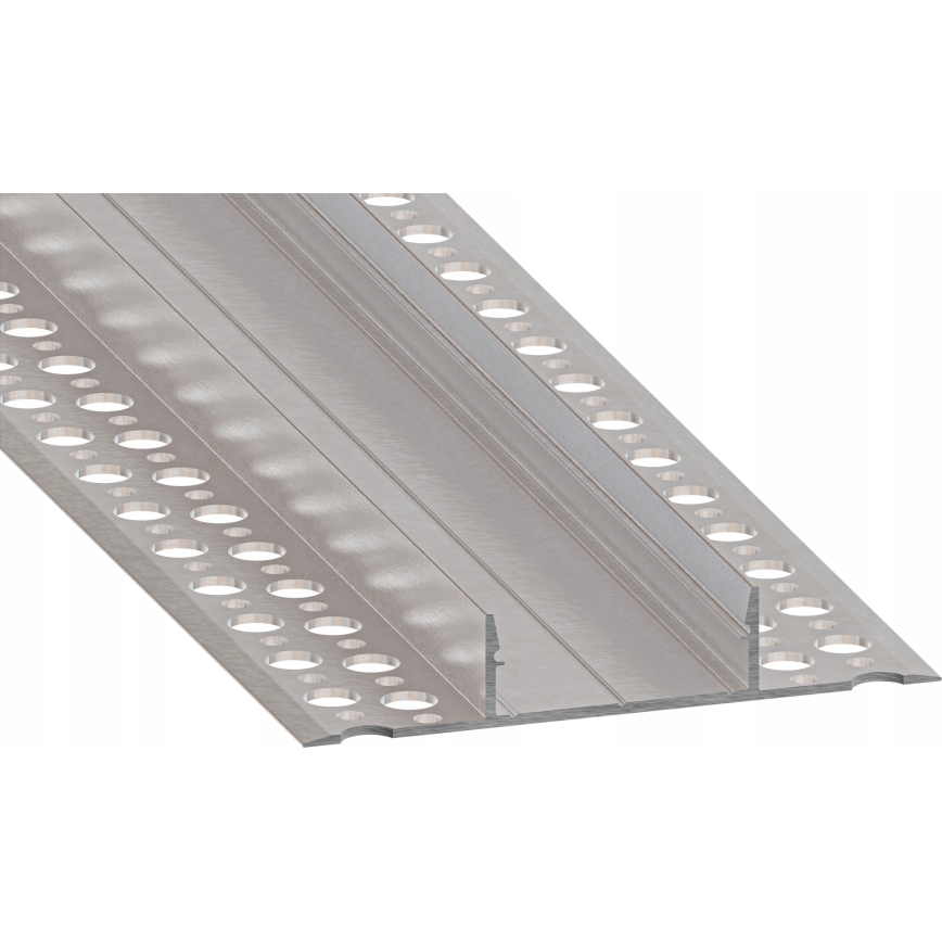 Profilo ad incasso per strisce LED 1 m, argento/bianco