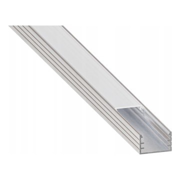 Profilo da incasso per strisce LED 1 m, argento/bianco