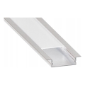 Profilo da incasso per strisce LED 1 m argento/bianco
