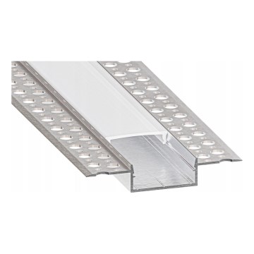 Profilo da incasso per strisce LED 1 m argento/bianco