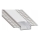 Profilo da incasso per strisce LED 1 m argento/bianco