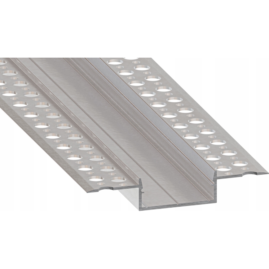 Profilo da incasso per strisce LED 1 m argento/bianco