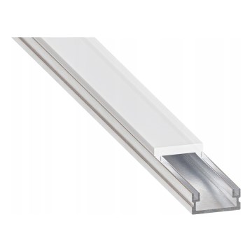 Profilo da incasso per strisce LED 1 m argento/bianco