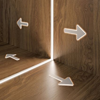 Profilo da incasso per strisce LED 1 m argento/bianco