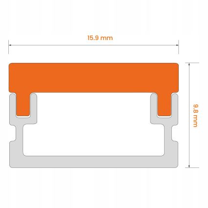 Profilo da incasso per strisce LED 1 m argento/bianco